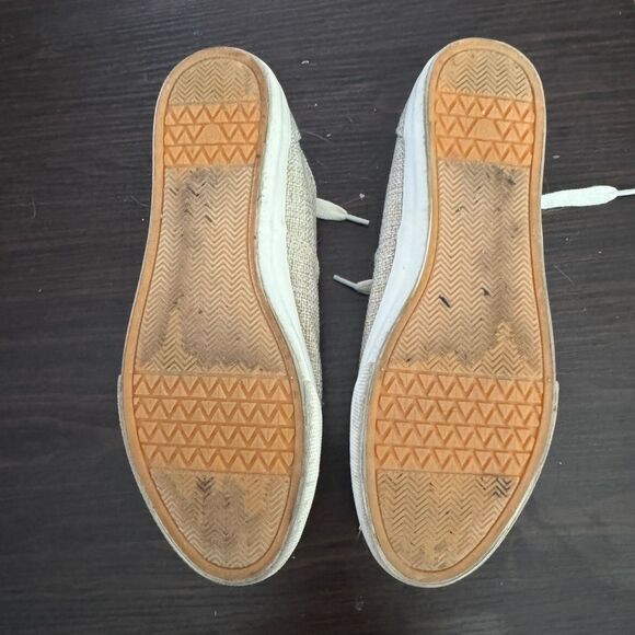 A New Day Cream Tan Woven Canvas Low Top Women's Sneakers Size 9 - Picture 5 of 7